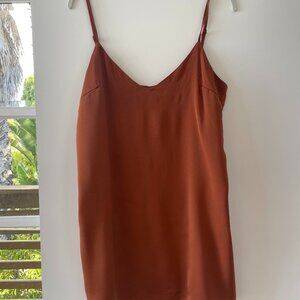 Blue Blush Burnt Orange Camisole Top, Adjustable‎ Straps, Size Medium
